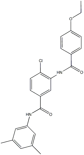 4-chloro-N-(3,5-dimethylphenyl)-3-[(4-ethoxybenzoyl)amino]benzamide 구조식 이미지