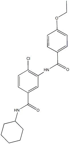 4-chloro-N-cyclohexyl-3-[(4-ethoxybenzoyl)amino]benzamide 구조식 이미지