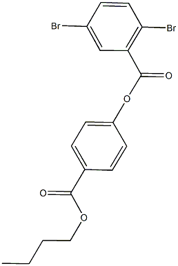 4-(butoxycarbonyl)phenyl 2,5-dibromobenzoate Structure