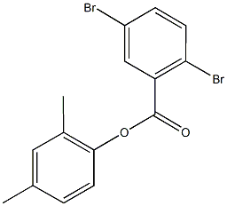 2,4-dimethylphenyl 2,5-dibromobenzoate 구조식 이미지