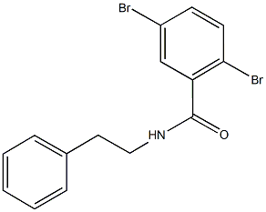 2,5-dibromo-N-(2-phenylethyl)benzamide Structure