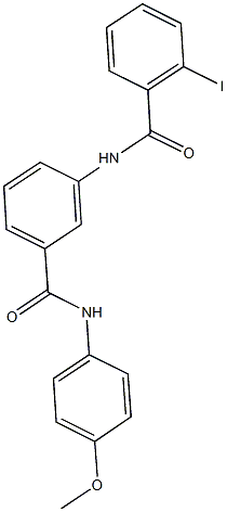 2-iodo-N-{3-[(4-methoxyanilino)carbonyl]phenyl}benzamide 구조식 이미지