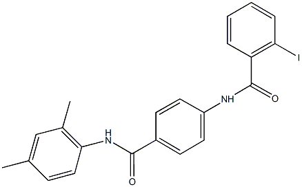 N-{4-[(2,4-dimethylanilino)carbonyl]phenyl}-2-iodobenzamide 구조식 이미지