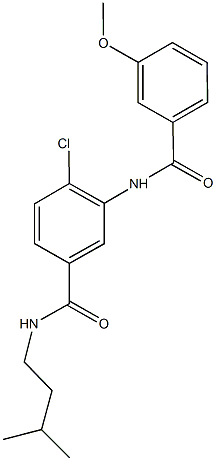 4-chloro-N-isopentyl-3-[(3-methoxybenzoyl)amino]benzamide Structure