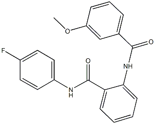 N-(4-fluorophenyl)-2-[(3-methoxybenzoyl)amino]benzamide 구조식 이미지