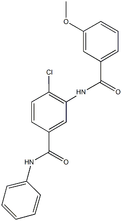 4-chloro-3-[(3-methoxybenzoyl)amino]-N-phenylbenzamide 구조식 이미지