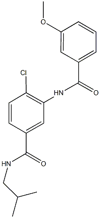 4-chloro-N-isobutyl-3-[(3-methoxybenzoyl)amino]benzamide 구조식 이미지