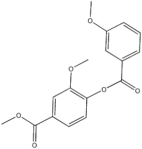 methyl 3-methoxy-4-[(3-methoxybenzoyl)oxy]benzoate Structure