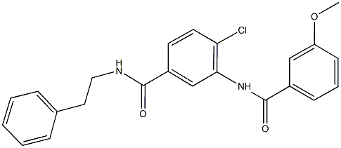 4-chloro-3-[(3-methoxybenzoyl)amino]-N-(2-phenylethyl)benzamide Structure