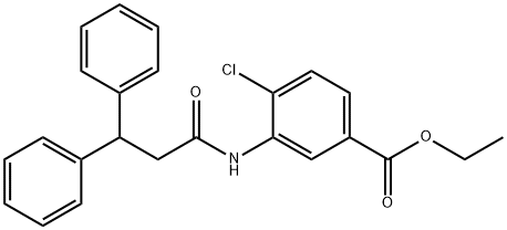 ethyl 4-chloro-3-[(3,3-diphenylpropanoyl)amino]benzoate 구조식 이미지