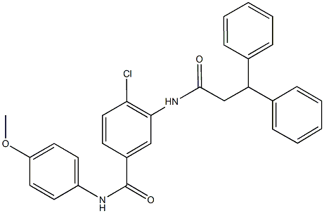 4-chloro-3-[(3,3-diphenylpropanoyl)amino]-N-(4-methoxyphenyl)benzamide Structure