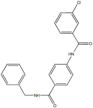 N-{4-[(benzylamino)carbonyl]phenyl}-3-chlorobenzamide 구조식 이미지