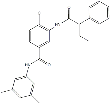 4-chloro-N-(3,5-dimethylphenyl)-3-[(2-phenylbutanoyl)amino]benzamide 구조식 이미지