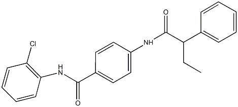 N-(2-chlorophenyl)-4-[(2-phenylbutanoyl)amino]benzamide 구조식 이미지