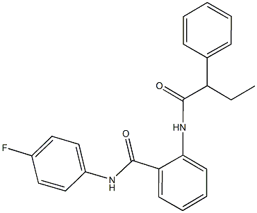 N-(4-fluorophenyl)-2-[(2-phenylbutanoyl)amino]benzamide 구조식 이미지