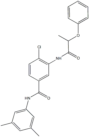 4-chloro-N-(3,5-dimethylphenyl)-3-[(2-phenoxypropanoyl)amino]benzamide Structure