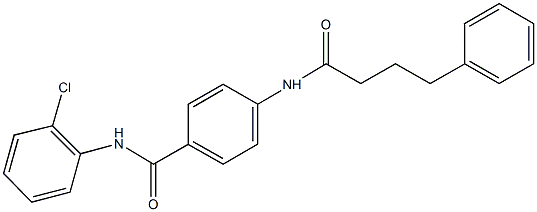 N-(2-chlorophenyl)-4-[(4-phenylbutanoyl)amino]benzamide Structure