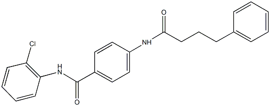 N-(2-chlorophenyl)-4-[(4-phenylbutanoyl)amino]benzamide 구조식 이미지