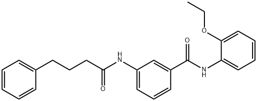 N-(2-ethoxyphenyl)-3-[(4-phenylbutanoyl)amino]benzamide Structure