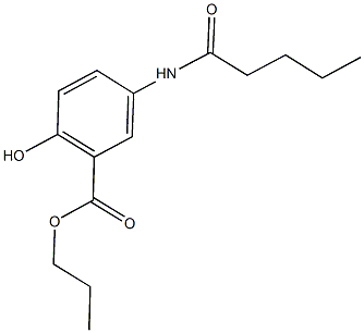 propyl 2-hydroxy-5-(pentanoylamino)benzoate Structure