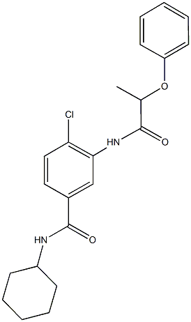 4-chloro-N-cyclohexyl-3-[(2-phenoxypropanoyl)amino]benzamide Structure