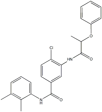 4-chloro-N-(2,3-dimethylphenyl)-3-[(2-phenoxypropanoyl)amino]benzamide Structure