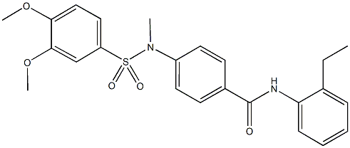 4-[[(3,4-dimethoxyphenyl)sulfonyl](methyl)amino]-N-(2-ethylphenyl)benzamide Structure