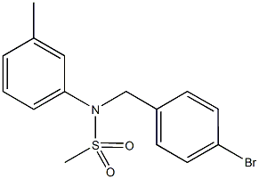 N-(4-bromobenzyl)-N-(3-methylphenyl)methanesulfonamide 구조식 이미지