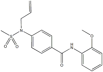 4-[allyl(methylsulfonyl)amino]-N-(2-methoxyphenyl)benzamide 구조식 이미지