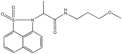 2-(1,1-dioxido-2H-naphtho[1,8-cd]isothiazol-2-yl)-N-(3-methoxypropyl)propanamide Structure