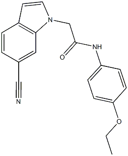 2-(6-cyano-1H-indol-1-yl)-N-(4-ethoxyphenyl)acetamide 구조식 이미지