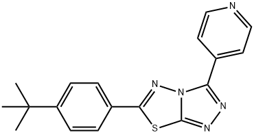 6-(4-tert-butylphenyl)-3-(4-pyridinyl)[1,2,4]triazolo[3,4-b][1,3,4]thiadiazole 구조식 이미지
