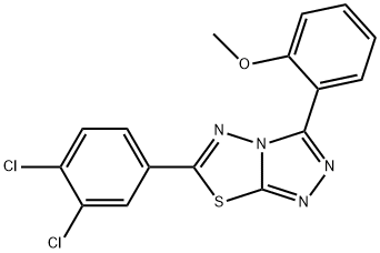 2-[6-(3,4-dichlorophenyl)[1,2,4]triazolo[3,4-b][1,3,4]thiadiazol-3-yl]phenyl methyl ether 구조식 이미지