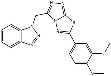 1-{[6-(3,4-dimethoxyphenyl)[1,2,4]triazolo[3,4-b][1,3,4]thiadiazol-3-yl]methyl}-1H-1,2,3-benzotriazole Structure