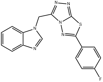 1-{[6-(4-fluorophenyl)[1,2,4]triazolo[3,4-b][1,3,4]thiadiazol-3-yl]methyl}-1H-benzimidazole Structure