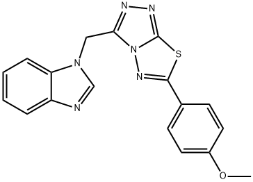 4-[3-(1H-benzimidazol-1-ylmethyl)[1,2,4]triazolo[3,4-b][1,3,4]thiadiazol-6-yl]phenyl methyl ether 구조식 이미지