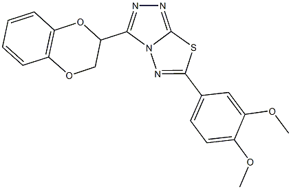 3-(2,3-dihydro-1,4-benzodioxin-2-yl)-6-(3,4-dimethoxyphenyl)[1,2,4]triazolo[3,4-b][1,3,4]thiadiazole Structure