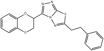 3-(2,3-dihydro-1,4-benzodioxin-2-yl)-6-(2-phenylethyl)[1,2,4]triazolo[3,4-b][1,3,4]thiadiazole Structure