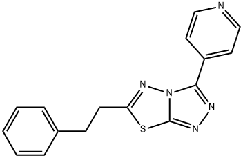 6-(2-phenylethyl)-3-(4-pyridinyl)[1,2,4]triazolo[3,4-b][1,3,4]thiadiazole 구조식 이미지