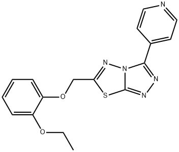 6-[(2-ethoxyphenoxy)methyl]-3-(4-pyridinyl)[1,2,4]triazolo[3,4-b][1,3,4]thiadiazole Structure