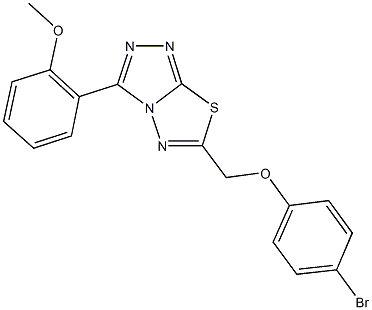 6-[(4-bromophenoxy)methyl]-3-(2-methoxyphenyl)[1,2,4]triazolo[3,4-b][1,3,4]thiadiazole 구조식 이미지