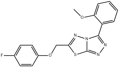 6-[(4-fluorophenoxy)methyl]-3-(2-methoxyphenyl)[1,2,4]triazolo[3,4-b][1,3,4]thiadiazole 구조식 이미지