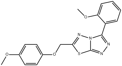 6-[(4-methoxyphenoxy)methyl]-3-(2-methoxyphenyl)[1,2,4]triazolo[3,4-b][1,3,4]thiadiazole Structure