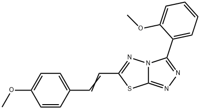 3-(2-methoxyphenyl)-6-[2-(4-methoxyphenyl)vinyl][1,2,4]triazolo[3,4-b][1,3,4]thiadiazole 구조식 이미지