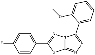 2-[6-(4-fluorophenyl)[1,2,4]triazolo[3,4-b][1,3,4]thiadiazol-3-yl]phenyl methyl ether Structure