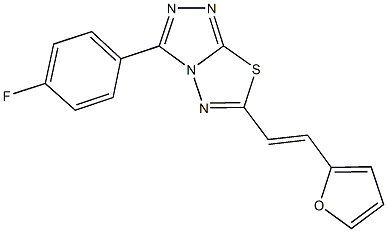 3-(4-fluorophenyl)-6-[2-(2-furyl)vinyl][1,2,4]triazolo[3,4-b][1,3,4]thiadiazole Structure