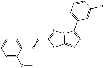 2-{2-[3-(3-chlorophenyl)[1,2,4]triazolo[3,4-b][1,3,4]thiadiazol-6-yl]vinyl}phenyl methyl ether Structure