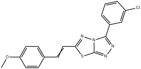 4-{2-[3-(3-chlorophenyl)[1,2,4]triazolo[3,4-b][1,3,4]thiadiazol-6-yl]vinyl}phenyl methyl ether Structure