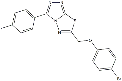 6-[(4-bromophenoxy)methyl]-3-(4-methylphenyl)[1,2,4]triazolo[3,4-b][1,3,4]thiadiazole 구조식 이미지