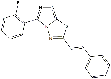 3-(2-bromophenyl)-6-(2-phenylvinyl)[1,2,4]triazolo[3,4-b][1,3,4]thiadiazole Structure